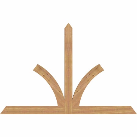 Ekena Millwork Richland Timber Gable Bracket, Western Red Cedar, 96"W x 64"H x 3 1/2"D x 5 1/2"F, 16/12 Pitch GBW096X64X0406RIC00SWR